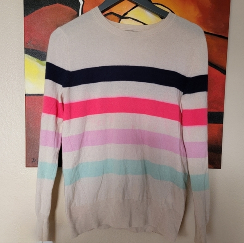 Cashmere Crew Neck Sweater‎ Striped